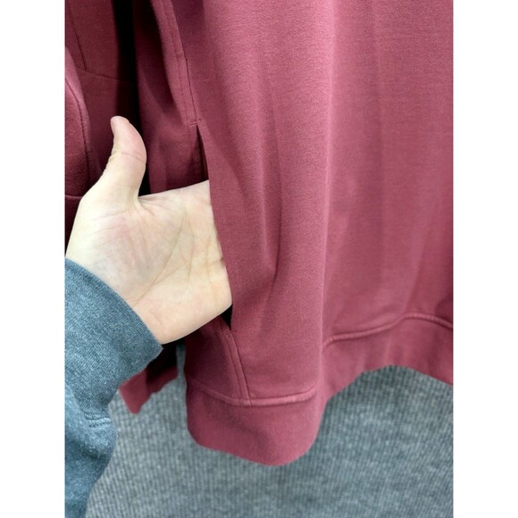 Lululemon City Sweat Pullover Hoodie Mens Small Mulled Wine Red Burgundy M3AUPS - Picture 4 of 10